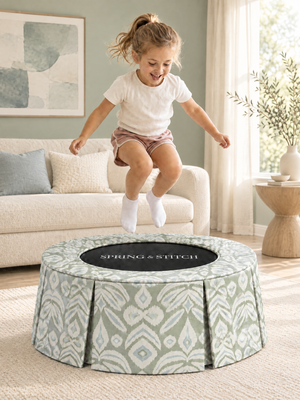 Large Sage Reverse Ikat, Pleated 40" — view 3
