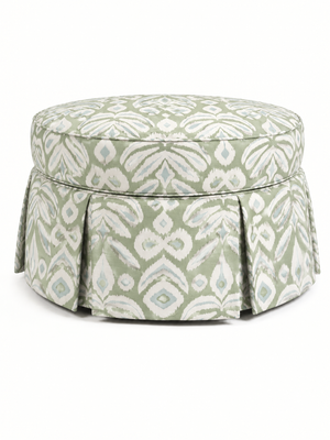 Large Sage Reverse Ikat, Pleated 40" — view 1