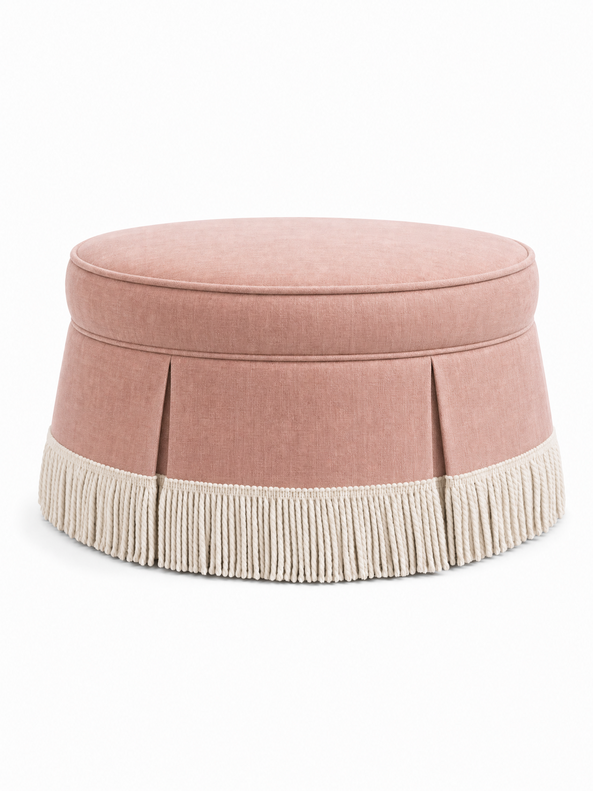 Dusty Rose 40" with 6" Off-White Bullion Fringe