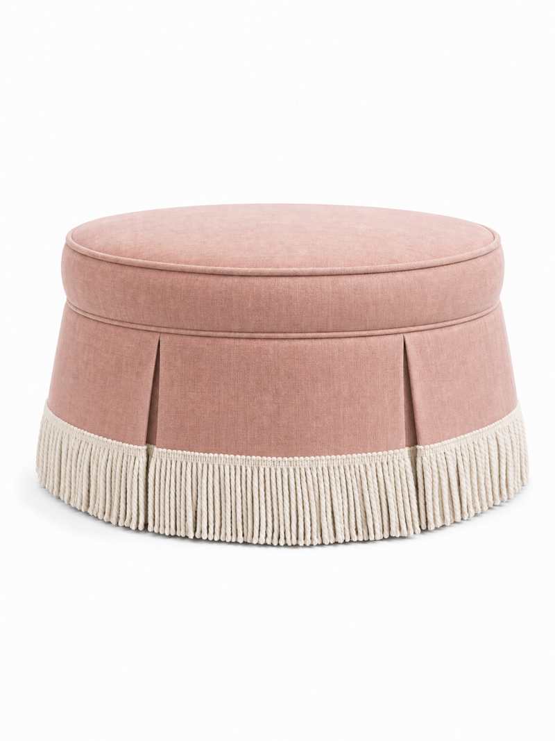Dusty Rose 40" with 6" Off-White Bullion Fringe