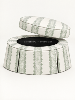 Sage Ribbon Stripe, Pleated 40" — view 2