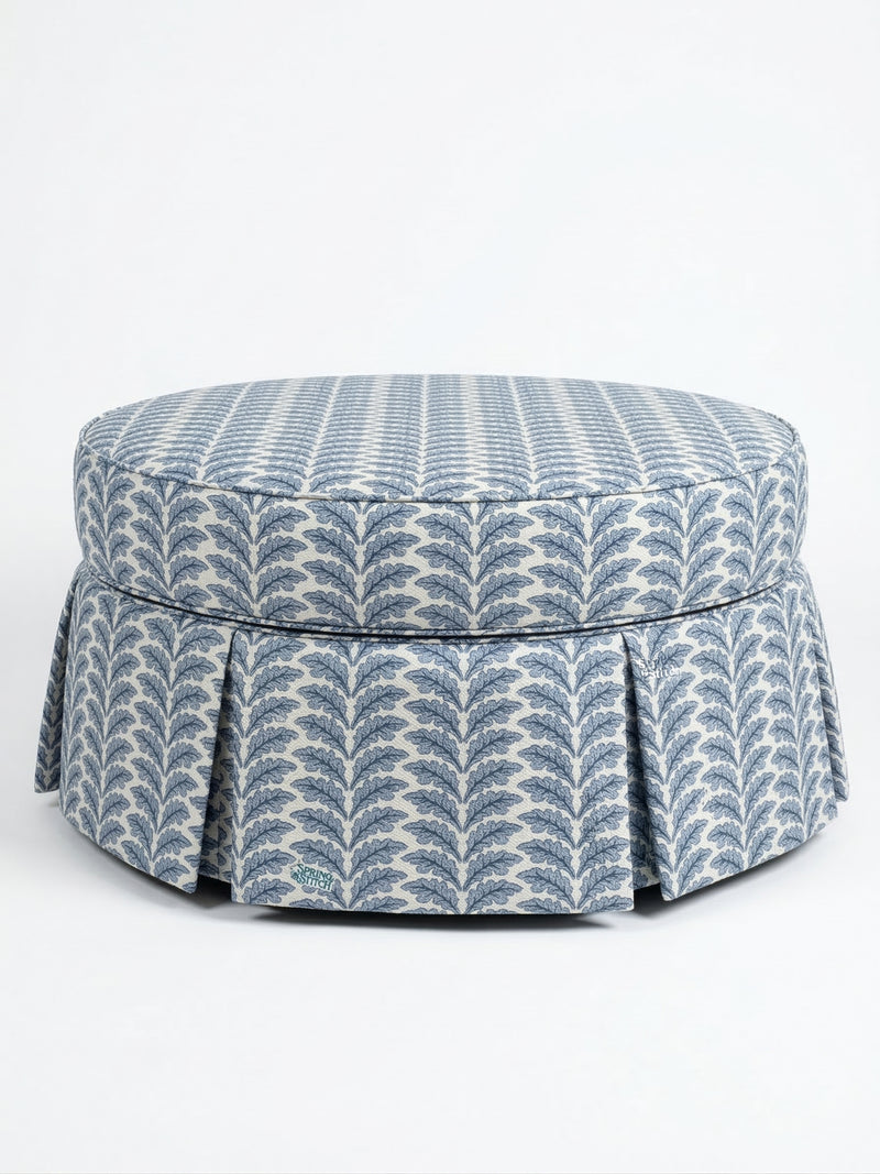 EU Morris Leaf Delft Blue 40" Pleated