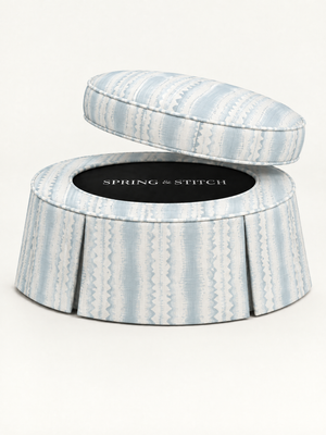 Palest Blue Woven Stripe, Pleated 40" — view 2
