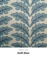 EU Morris Leaf Delft Blue 40" Pleated