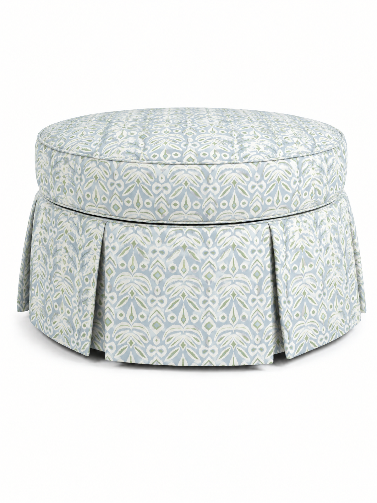Mist Blue Ikat, Pleated 40"