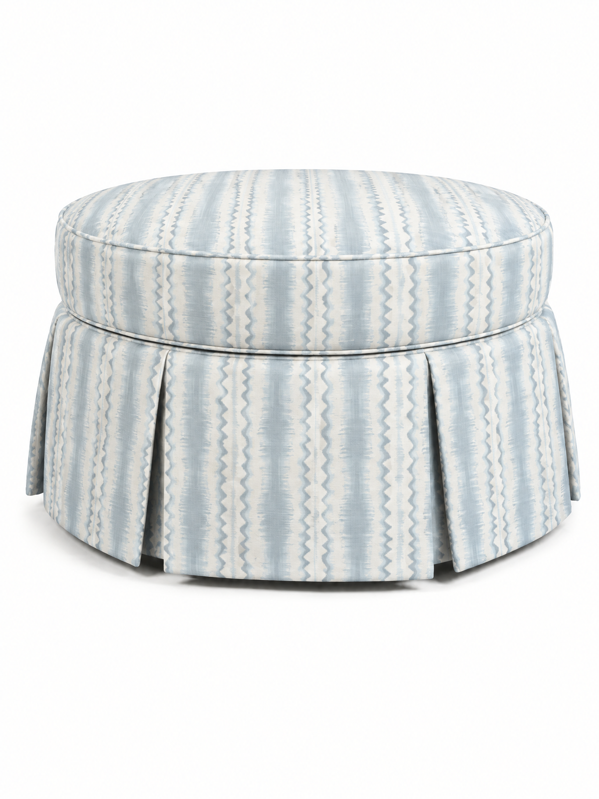 Palest Blue Woven Stripe, Pleated 40"