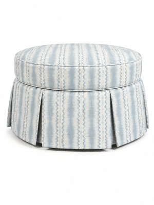 Palest Blue Woven Stripe, Pleated 40" — view 1