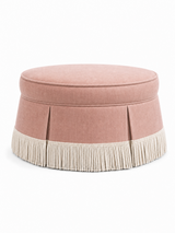 Dusty Rose 40" with 6" Off-White Bullion Fringe