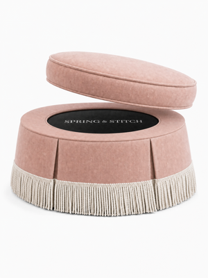 Dusty Rose 40" with 6" Off-White Bullion Fringe — view 2