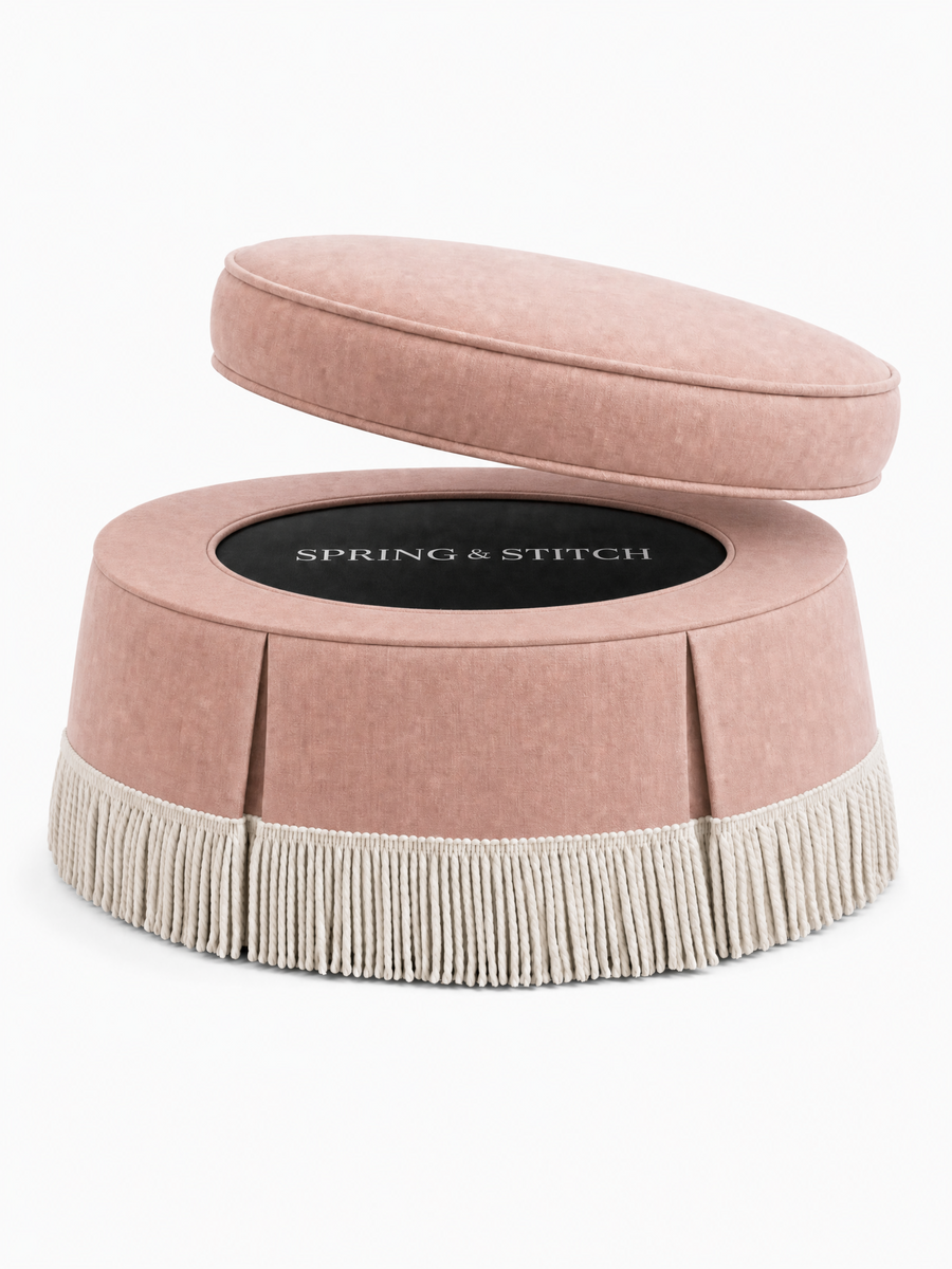 Dusty Rose 40" with 6" Off-White Bullion Fringe — alternate view