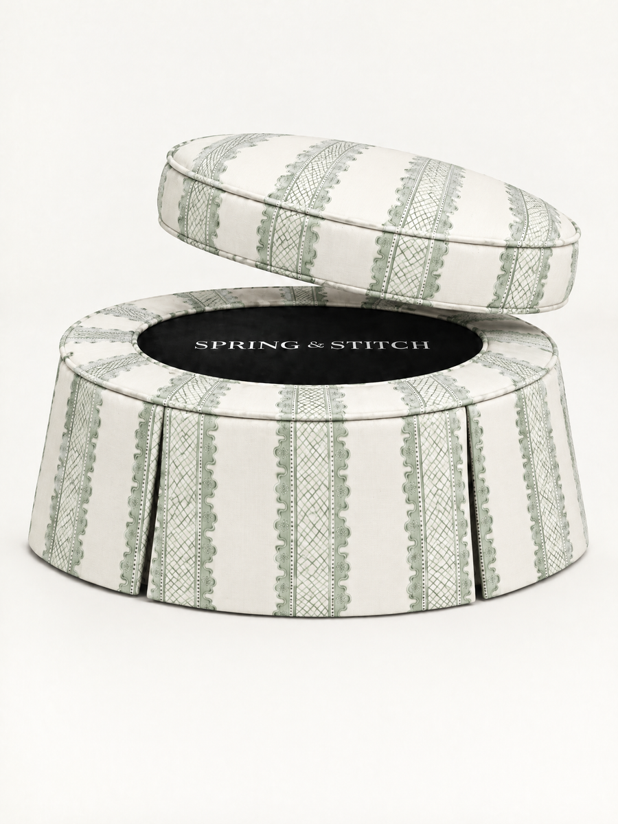 Sage Ribbon Stripe, Pleated 40" — alternate view